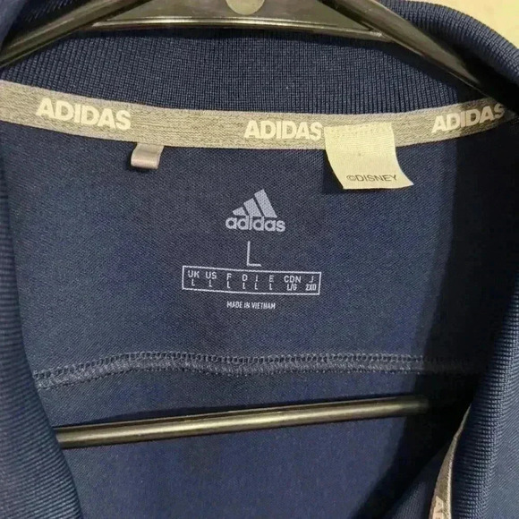 Men Adidas Navy Blue Golf Polo with Embroidered Mickey Mouse - Size Large - Picture 7 of 10